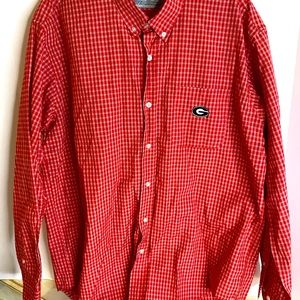 Men’s Georgia embroidered button down shirt XL